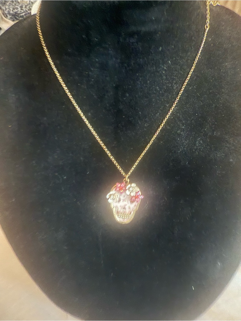 Betsey Johnson Gold-Tone Cupcake Pendant Necklace with Pink and Clear Accents